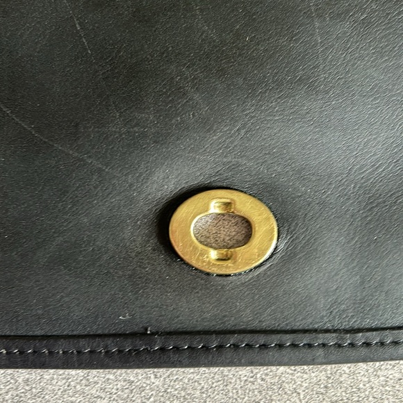 Vintage Coach Convertible Clutch bag. Black Leather. Made in the United … - Picture 9 of 16